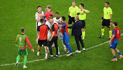 Euro 2024: Declan Rice flashpoint with Slovakia manager mars England celebrations