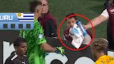 Watch ridiculous moment Canada keeper is booked for hiding rival's water bottle