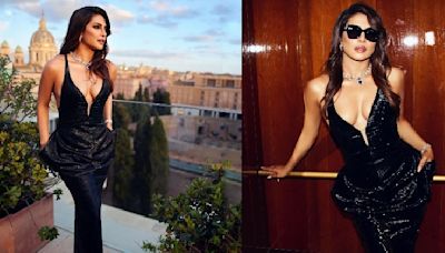 Priyanka Chopra Slays In Daring Black Gown At Bulgari Event & Fans Can't Stop Gushing