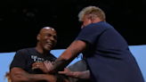 Video: Mike Tyson, Jake Paul have playful faceoff at first press conference in New York