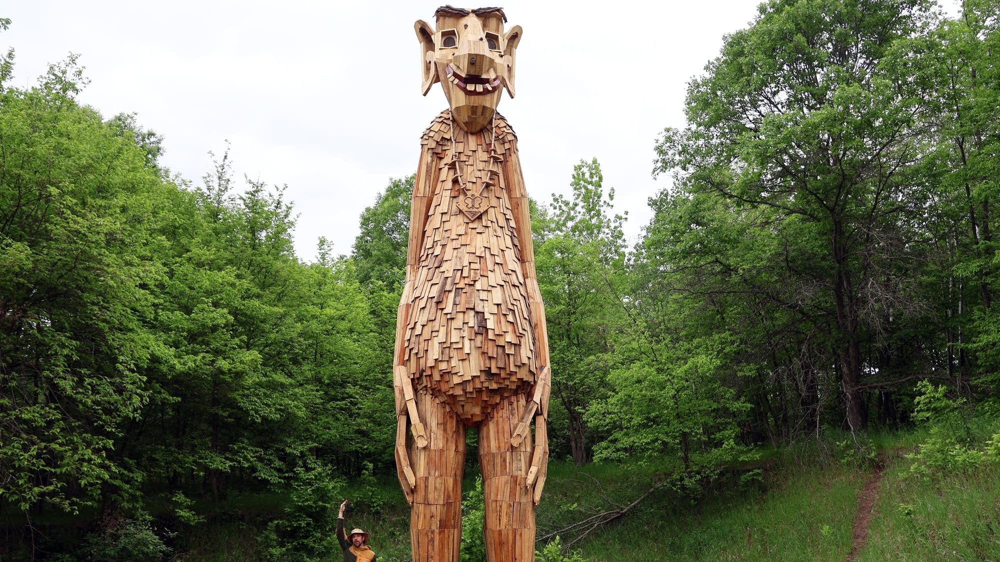 A giant troll installation and treasure hunt opens in northern Minnesota