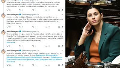 Marcela Pagano posteó un mensaje en homenaje a Evita, saludó a Cristina Kirchner y generó revuelo en redes