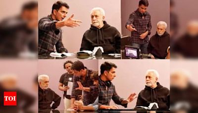 Sonu Sood welcomes Naseeruddin Shah to 'Fateh' sets | - Times of India