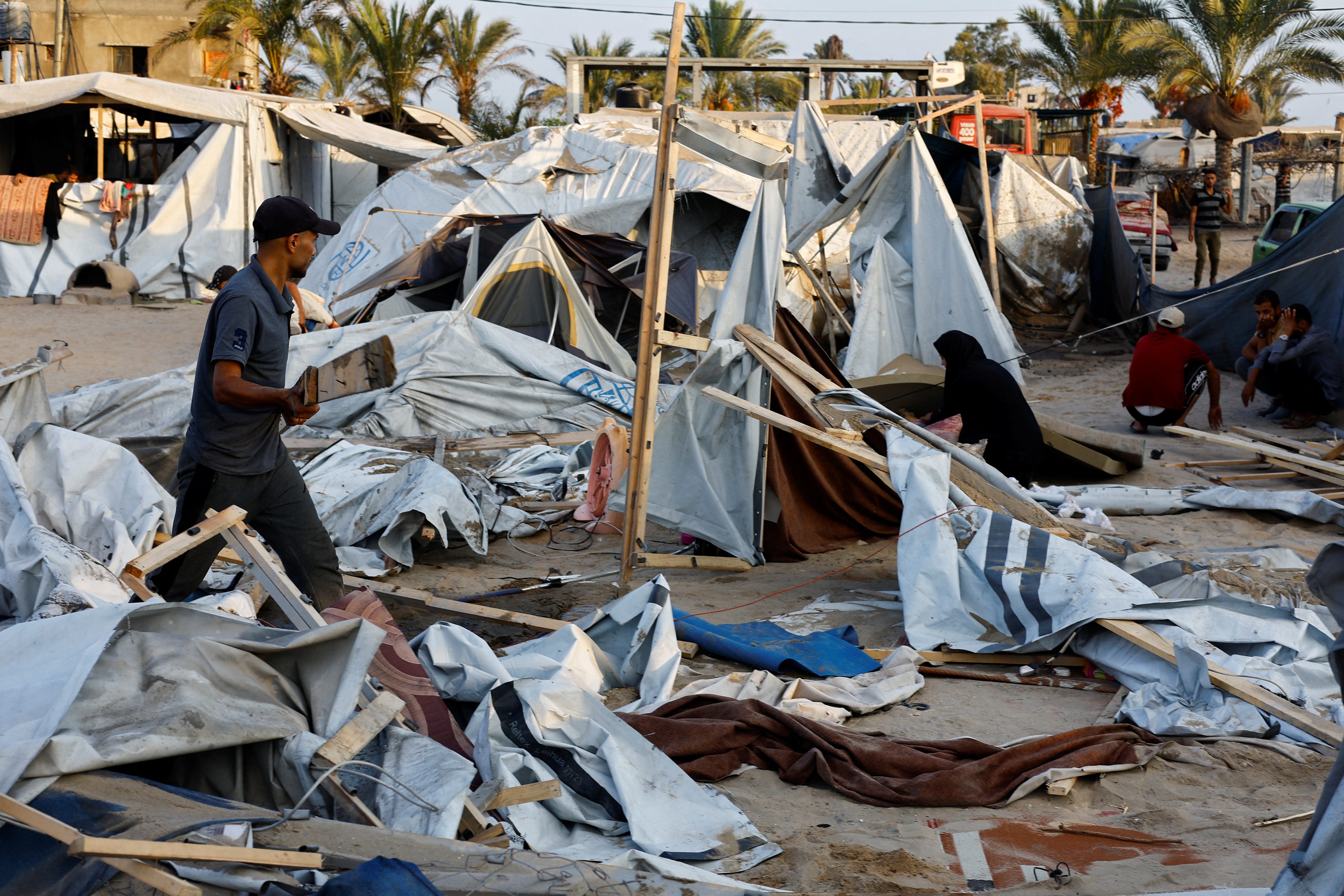 More than 40 dead, dozens injured in Israeli airstrikes on Gaza tent camp, agency says