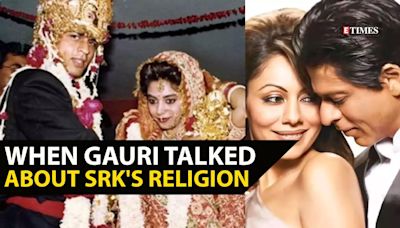 When Gauri Khan talked about 'balance' interfaith marriage with Shah Rukh Khan: 'I respect his religion... that doesn't mean I would convert' | Etimes - Times of India Videos