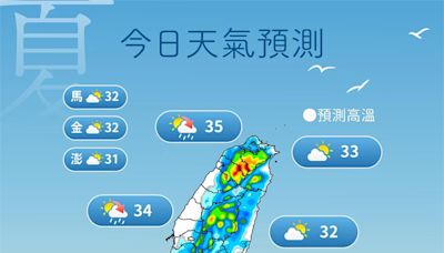 北部、西半部今慎防午後豪大雨 氣象署：8月上旬觀察季風環流