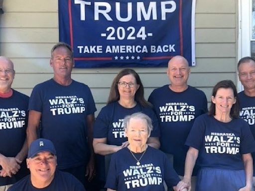 Fact Check: 'Nebraska Walz's for Trump' Pic Shows Distant Cousins of Tim Walz in Trump Shirts