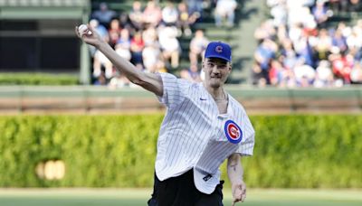 Cubs’ Mascot Had Priceless Reaction to Zach Edey’s Bad First Pitch