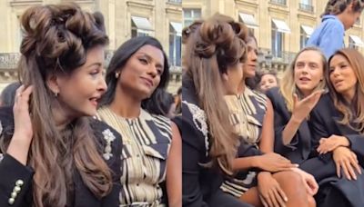 Aishwarya Rai enjoys with Simone Ashley and Eva at Paris Fashion Week in unique hairdo