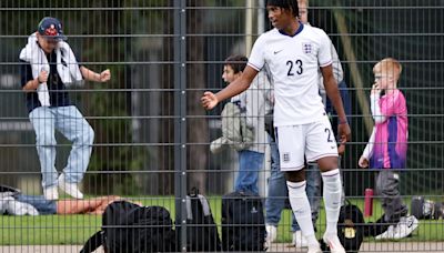 England icon's son scores against Germany and Three Lions love it