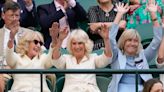 Queen Camilla visits Wimbledon and joins fans in doing 'the wave'