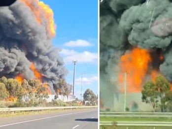 Chemical fire in Melbourne’s west forces evacuations and closes roads