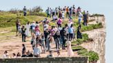 Walkers risk lives on cliff edge in hot weather despite warnings