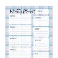 Displays one week at a time Includes all days of the week Often includes space for notes or reminders Popular for planning weekly schedules and tasks