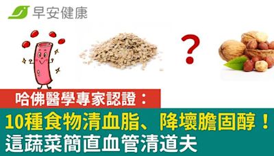 哈佛醫學專家認證：10種食物清血脂、降壞膽固醇！這蔬菜簡直血管清道夫