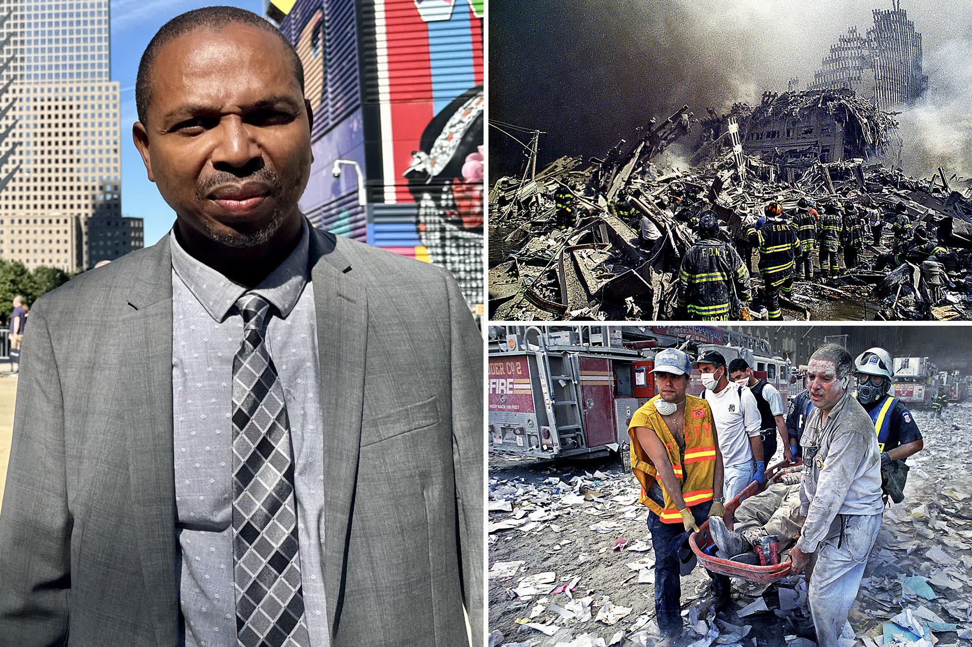 9/11 survivor describes being knocked out by force of Twin Towers collapsing — as he visits Ground Zero for first time on anniversary