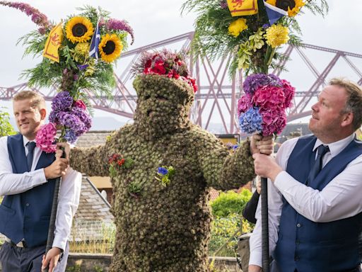 Locals turn out to celebrate annual tradition of the Burryman parade