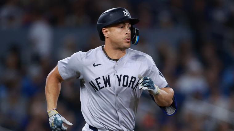 Giancarlo Stanton's comical lack of speed takes away hit from Yankees' teammate | Sporting News