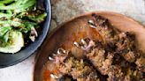 Sizzling, twice-spiced beef skewers add a twist to a Memorial Day barbecue