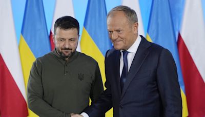 Ukraine's Zelenskyy Discusses Further NATO Support With Polish Prime Minister Donald Tusk