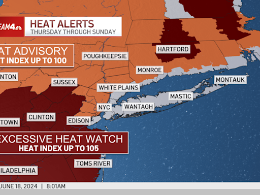 Air quality alert in NYC area; heat advisories for much of tri-state Wednesday