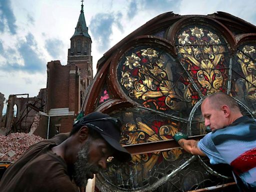Salvagers scramble to save historic stained glass in north St. Louis. Time is running out.