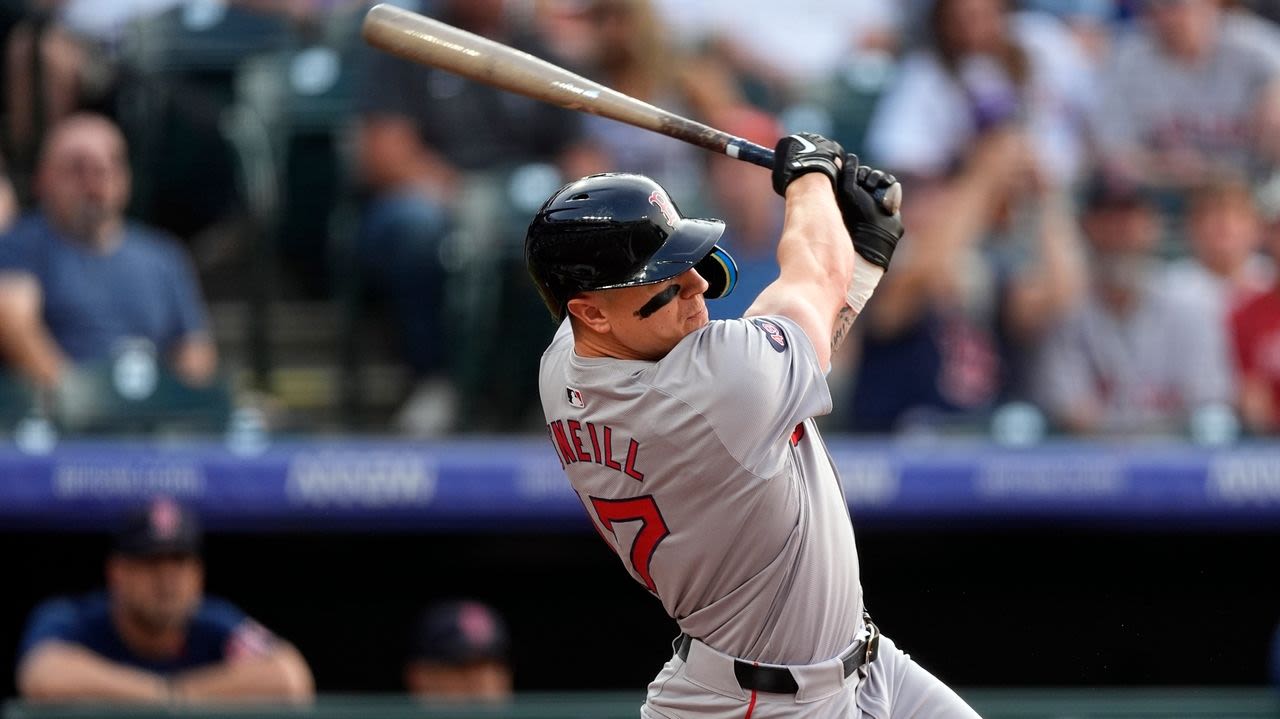 O'Neill's 2 HRs, Criswell's 7 shutout innings lead Red Sox over Rockies, 6-0