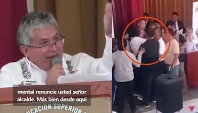 Alcalde y gobernador de Huánuco casi se van a los golpes durante mesa de trabajo: Evento tuvo que ser cancelado