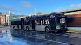 Video: Man facing arson charges poured jug of liquid onto bus floor, ignited it