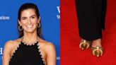 Kaitlan Collins Goes Golden in Larroudé Metallic Knot Mule at White House Correspondents’ Dinner 2024