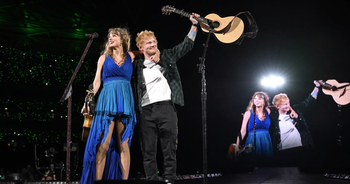 Ed Sheeran joins Taylor Swift onstage for a massive mash-up of songs at London 'Eras' concert