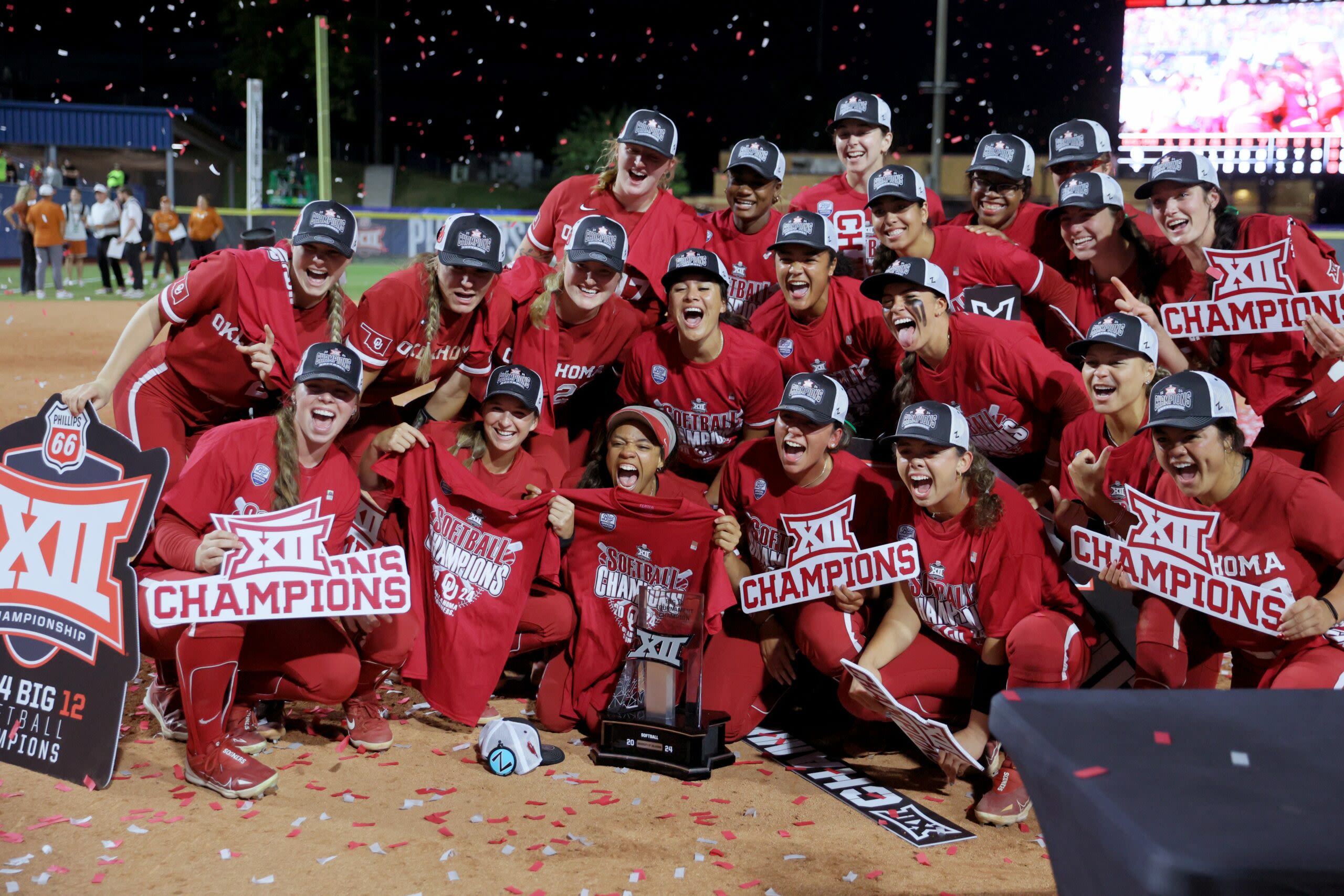 No. 4 Oklahoma Sooners beat No. 1 Texas Longhorns 5-1, win Big 12 tournament championship