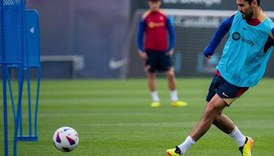 Entrenamiento del FC Barcelona antes del partido contra el VALENCIA en Streaming