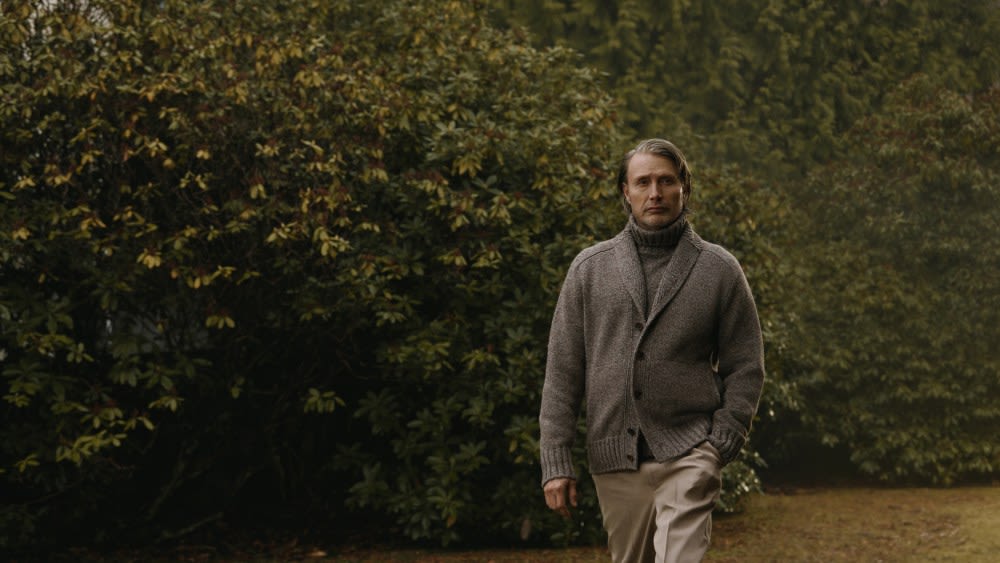 Mads Mikkelsen Wanders Through Oasi Zegna for Fall 2024 Campaign