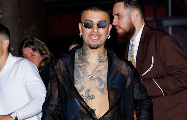 Fans Noticed That Rauw Alejandro Covered Up His Rosalía Tattoo Ahead of the Met Gala