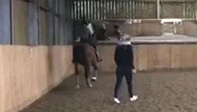 Video shows Charlotte Dujardin whipping horse in training session