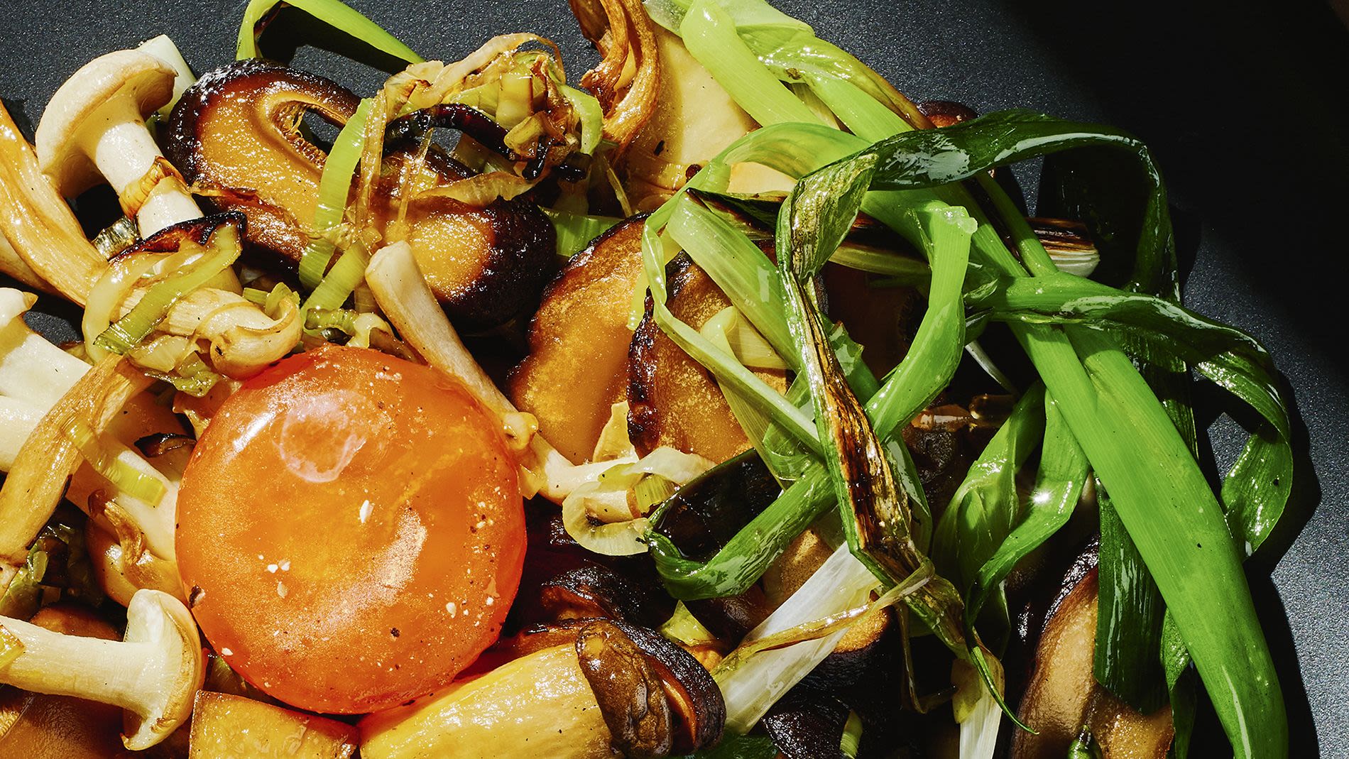 Mushrooms with Cured Egg Yolk