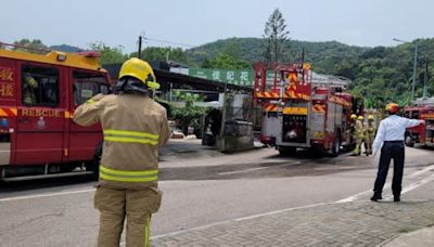 西貢大涌口村村屋起火 消防救熄