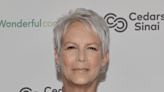 Jamie Lee Curtis Sparkles in Extravagant Blue Sequin Gown