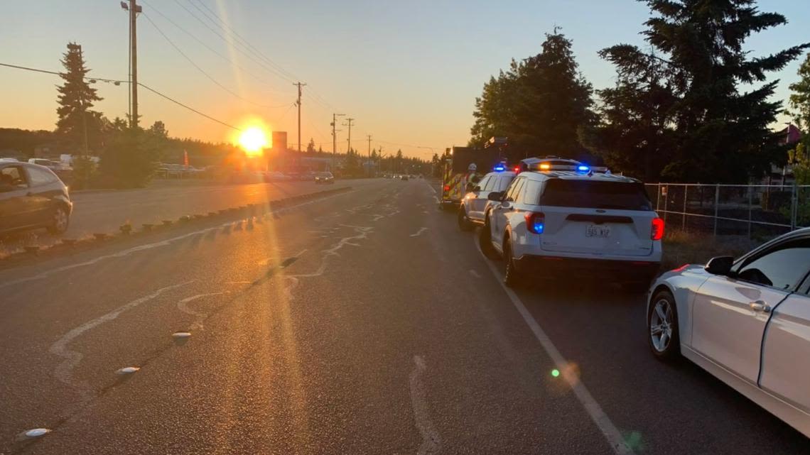 Suspect flees after hitting, killing pedestrian in Spanaway