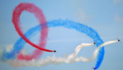 Red Arrows soar over Cambridgeshire for D-Day commemoration