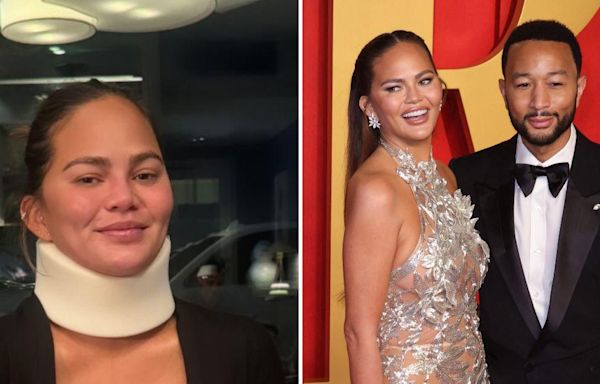 Chrissy Teigen Says Recent Neck Injury Isn't Why She and John Legend Skipped 2024 Met Gala