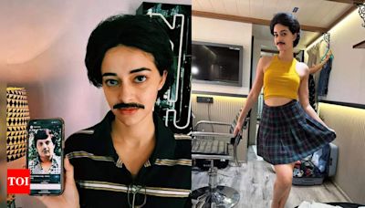 Ananya Panday unveils her Amol Palekar-inspired look in quirky BTS PICS from 'CTRL’ - Times of India