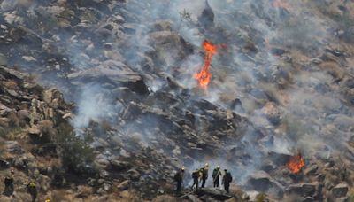 Another brush fire burns 5 acres near Tramway Road in Palm Springs
