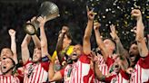 Celebrations in Greece as Olympiakos beats Fiorentina 1-0 for first European title