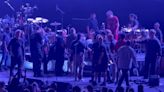 Guitarist Carlos Santana passes out on stage during U.S. concert