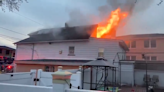 Fire burns through top floor of Elmwood Park house