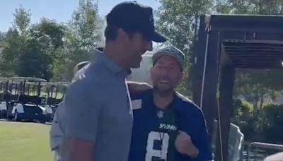 Aaron Rodgers reassures crying Jets fan who 'just wants a Super Bowl'