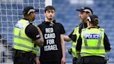 Scotland’s Israel match delayed as pro-Palestine protester chains himself to goalpost