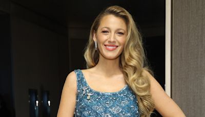 Blake Lively Sparkles in Vintage Blue Dress and Tiffany & Co. Jewels for Pharrell’s Tiffany Titan Launch Party